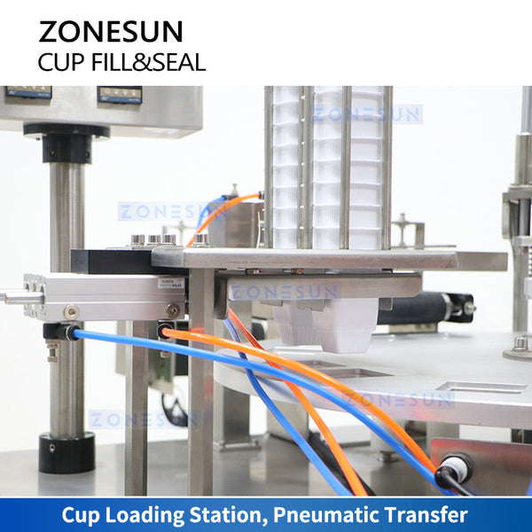 ZONESUN ZS-AFS06 Automatic Cup Filling and Sealing Machine for Paste Cream Rotary Yogurt Cup Filler