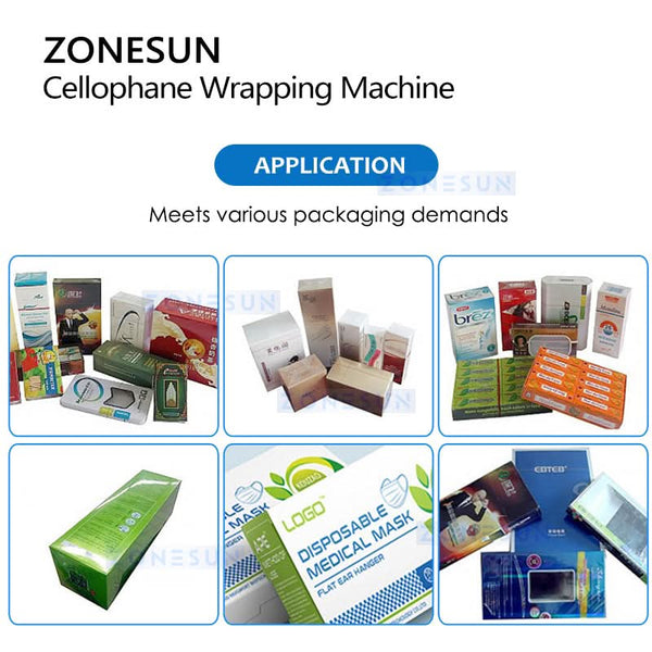 ZONESUN ZS-BT220 Automatic Cellophane Overwrapping Machine for Perfume Cosmetic Box