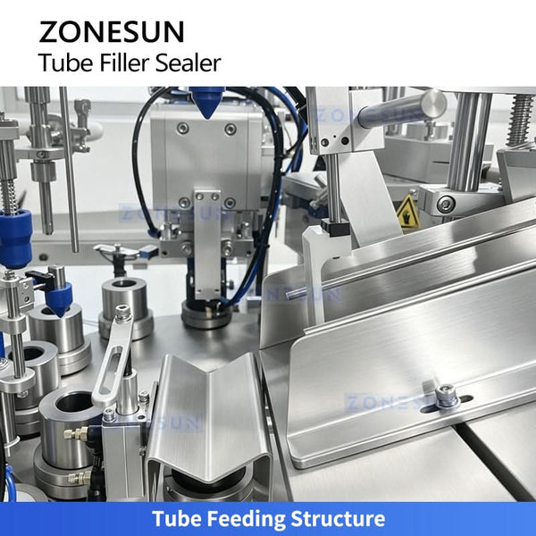 ZS-FS009D tube feeding structure with pneumatic gates and stainless steel molds
