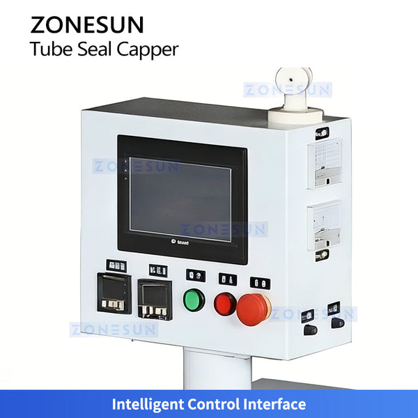 ZONESUN ZS-XG40 Automatic Rotary Tube Top Aluminum Foil Sealing and Capping Machine Tamper-Evident Packaging