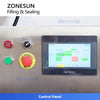 ZONESUN ZS-FAL180G4 Automatic Rotor Pump Weighing Filling and Sealing Line for Paste