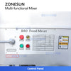 ZONESUN ZS-BM60 Multi-functional Food Mixer Stainless Steel Bowl for Baking Dough Kneading