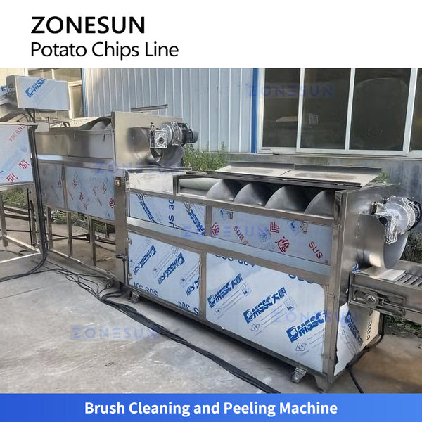 ZONESUN ZS-PCL1 Fully Automatic Potato Chips Production Line Washing to Frying System