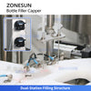 ZONESUN ZS-AFC70 Automatic Dual-Station Roll-on Bottle Filling and Capping Machine