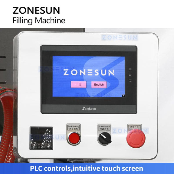 ZONESUN ZS-YT4T-4PH Automatic Piston Pump Filling Machine with Heating for Candles Butter
