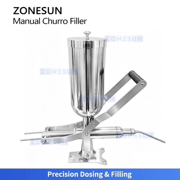 ZONESUN ZS-CZI4 Manual Cake Depositor Pastry Injector Stainless Steel Cream Jam Dispenser