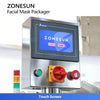 Zonesun ZS-MS8TGF Automatic Facial Mask Filling Sealing Machine with Inline Checkweigher Rejecter Counting Stacking