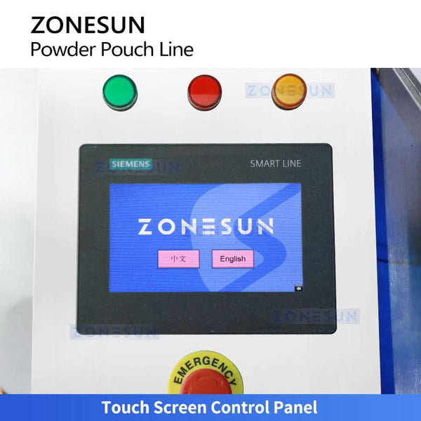 ZONESUN ZS-AFS320 Premade Pouch Powder Filling and Sealing Machine Auger Filler Vacuum Dust Collector
