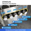 ZONESUN ZS-UWB6 Automatic Ultrasonic Bottle Washing Machine for Pharmaceutical Vials Essential Oil Bottles