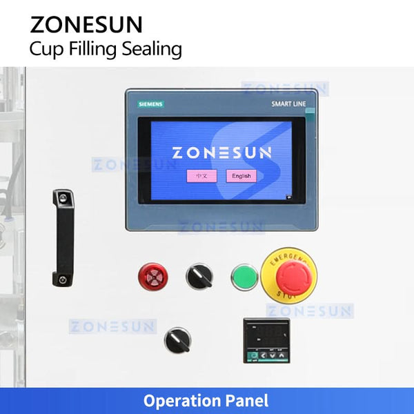 ZONESUN ZS‑AFS02R Automatic Rotary Cup Filling and Sealing Machine Liquid Paste Cup Filler Sealer