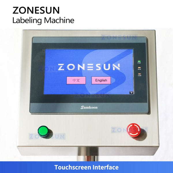 ZONESUN ZS-TB822X Automatic 4-Side and Top Label Labeling Machine for Square Bottles Multi-side Label Applicator