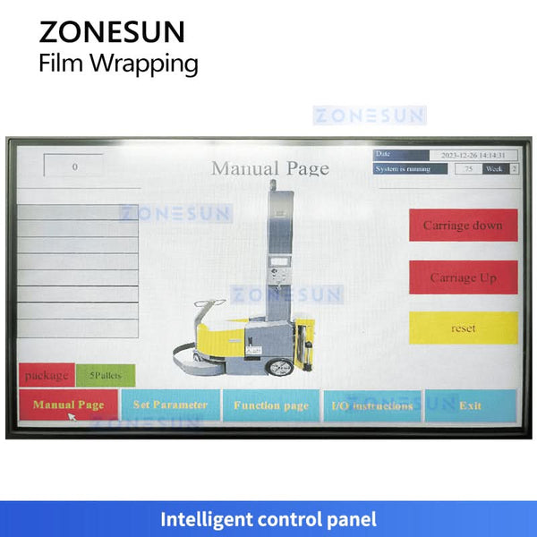 ZONESUN ZS-YPWM1 Automatic Pallet Wrapping Machine Pallet Stretch Wrapper