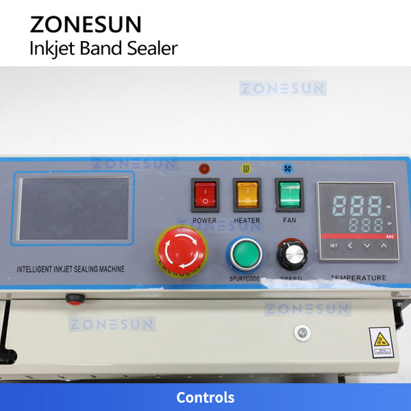 ZONESUN ZS-FR1800P Automatic Bag Sealer with Integrated Code Printer
