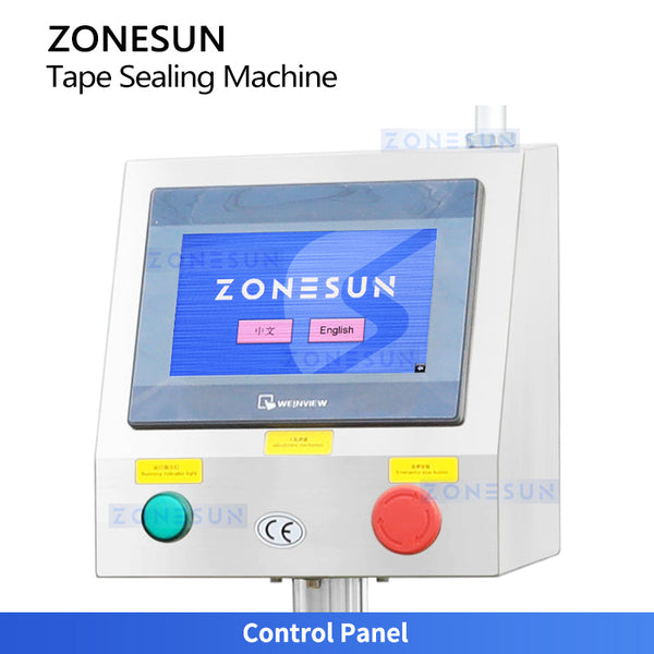 ZONESUN ZS-202F Round Box Top Edge Sealing Machine Wrap-around Taping & Labeling Machine