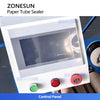 ZONESUN ZS-ZGJB20 Automatic Paper Tube Top Tape Sealing Machine Composite Can Tape Sealer