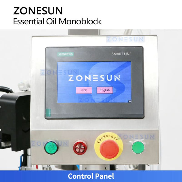 ZONESUN ZS-AFC52 4-in-1 Liquid Filler with Inner Stopper Pressing and Screw Capper for Essential Oil