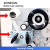 Zonesun ZS-TB180D Automatic Top Bottle Cap Labeling Machine Flat Concave Surface Sticker Labeler