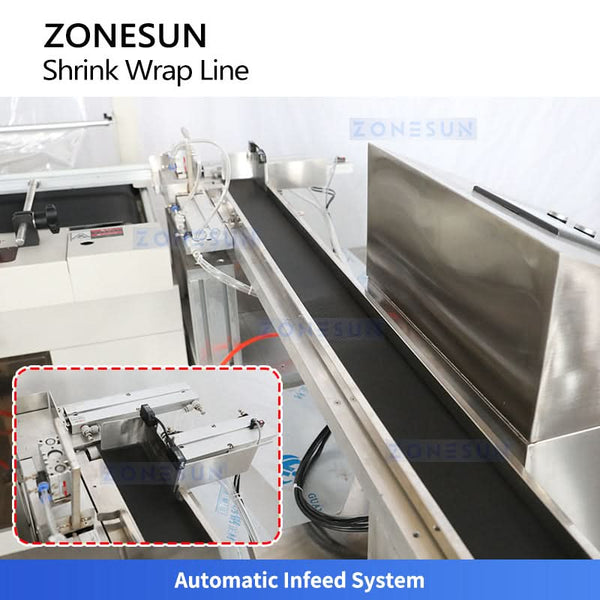 ZONESUN ZS-SPL9 Automatic Feeding Multi-Pack Shrink Wrapping Machine Production Line Boxes and Books