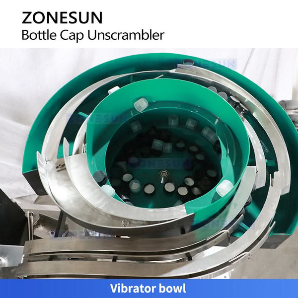 ZONESUN ZS-LP5 Automatic Vibratory Bottle Cap Unscrambler & Feeder