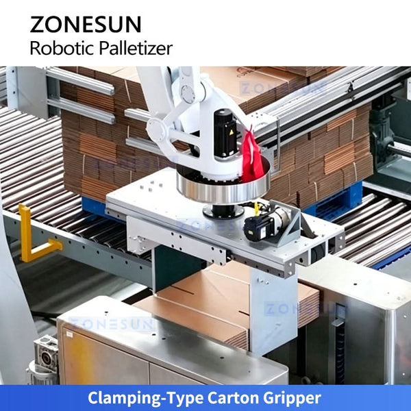 ZONESUN ZS-CSPM8 Robotic Palletizer for Corrugated Boxes Cardboard Box Robotic Palletizing Machine
