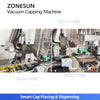 ZONESUN ZS-AFK180 Double Head Continuous Motion Jar Capper for Glass Jars Twist-off Metal Lug Caps Sealing