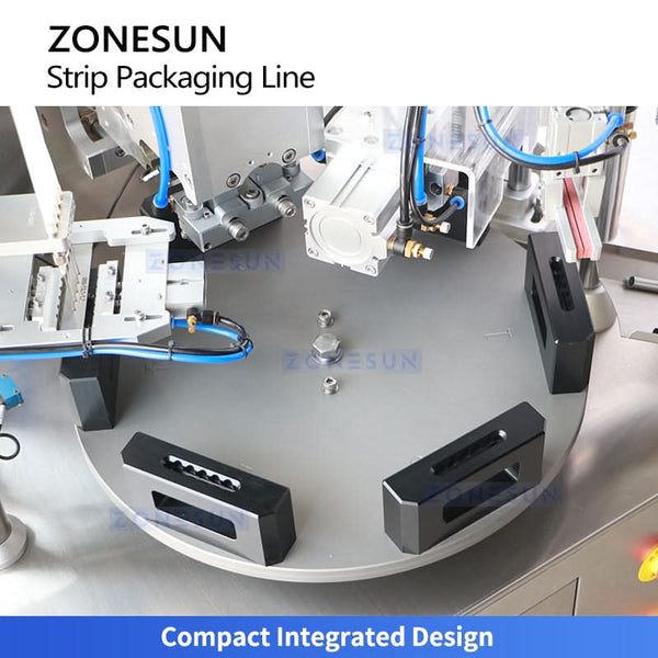ZONESUN ZS-AFCL13 Automatic Monodose Ampoule Strip Filling Sealing Labeling Machine for Serum Eye Drops
