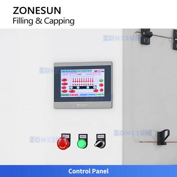 ZONESUN ZS-FAL180V4 Automatic Corrosive Liquid Filling Angle Neck Bottles Capping Machine Detergent Packaging Line