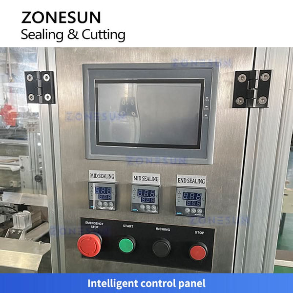 ZONESUN ZS-HYS4 Dual-Channel Horizontal Four-Side Sealing Packing Machine for Sachet Products