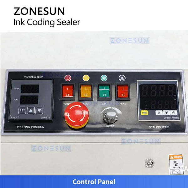 ZONESUN ZS-FR1000 Automatic Solid Ink Continuous Sealing Machine for Plastic Kraft Bags Aluminum Foil Bags