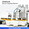 ZONESUN ZS-XG240 Automatic Vacuum Capping Sealing Machine for Metal Lugs Tin Caps