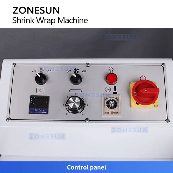 ZONESUN ZS-FQ400 Semi-Automatic L-Type Sealing & Shrinking Machine PVC Shrink Wrap Sealer