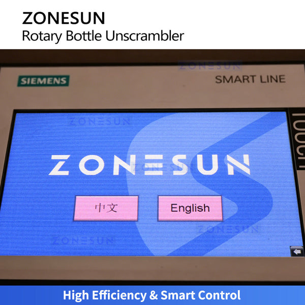 ZONESUN ZS-ULP18 Automatic Rotary Bottle Unscrambler Bottle Sorting and Orienting