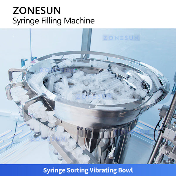 ZONESUN ZS-ZFC2 Automatic Pre-filled Syringe (PFS) Filling and Sealing Machine Syringe Filler with Plunger Insertion