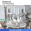 ZONESUN ZS‑AFS02R Automatic Rotary Cup Filling and Sealing Machine Liquid Paste Cup Filler Sealer