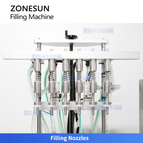 ZONESUN ZS-VTZL100 Automatic 6 Nozzles Centrifugal Pump Liquid Filling Machine