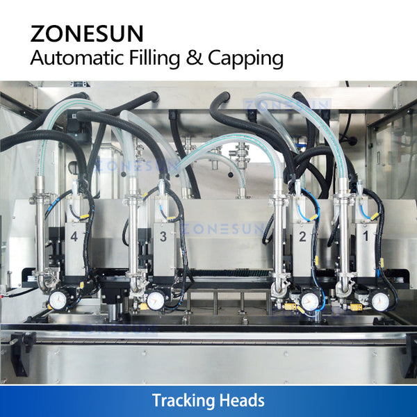 ZONESUN ZS-AFC24VT High-Speed Tracking Filling and Capping Production Line Continuous Packaging System