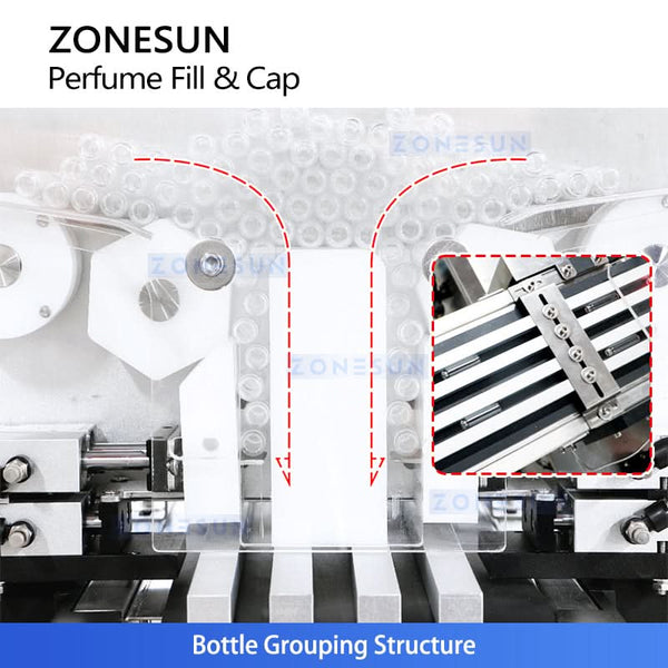 ZONESUN ZS-AFC17 Perfume Sample Bottle Filling Capping Machine Vial Spray Packaging