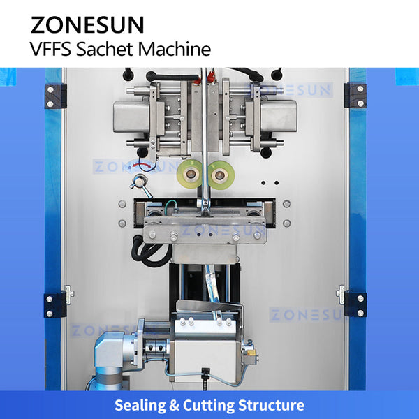 ZONESUN ZS-FP220E Automatic Servo Gear Pump Paste Filling and Sealing Machine for VFFS Sachet Packing