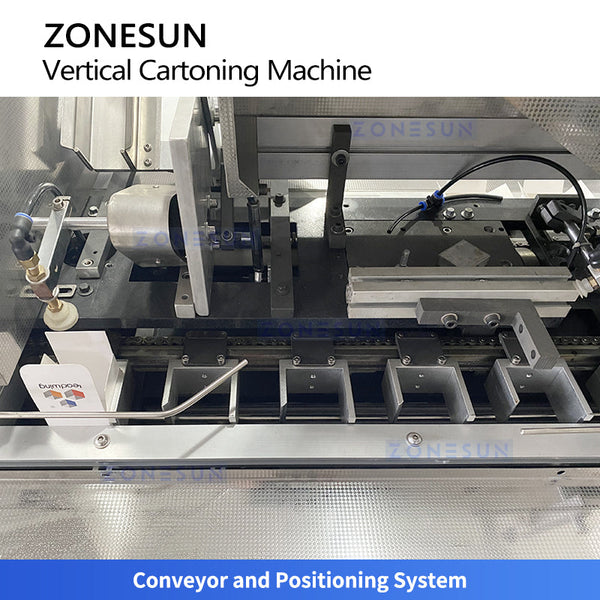 ZONESUN ZS-MSZH60 Automatic Top Loading Vertical Cartoning Machine Cartoner for Vials Bottles Secondary Packaging Solution