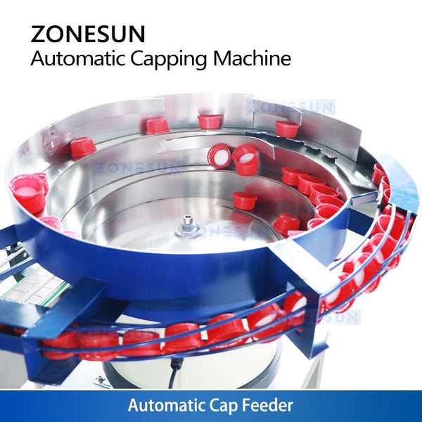 Container Cappers ZONESUN ZS-XG440H Automatic Capping Machine with Smart Cap Feeding Sys