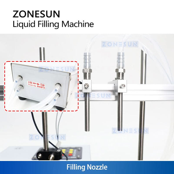 ZONESUN ZS-DPYT200 Dual-Nozzle Liquid Filling Machine Small Filling Line