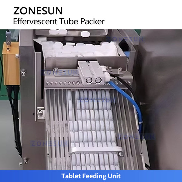 ZONESUN ZS-PFTM2 Automatic Effervescent Vitamin Effervescent Tablet Tube Packaging Machine Filling and Capping Monoblock