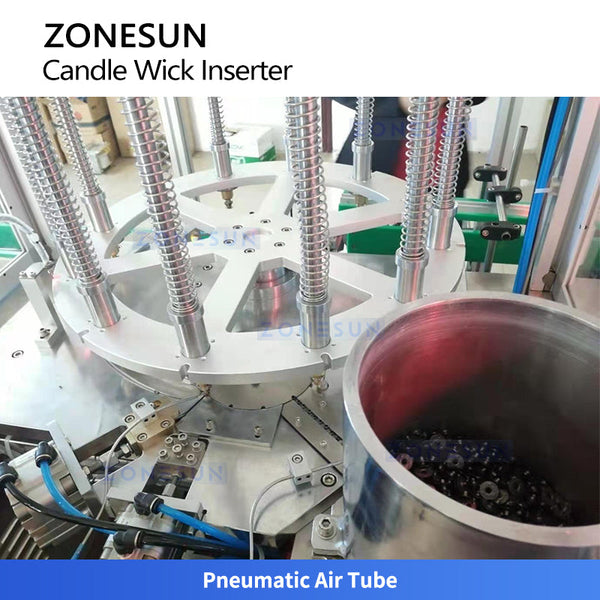 ZONESUN ZS-ACW2 Automatic Candle Wick Sustainer Inserting Machine Candle Wick Clipping Tab Pressing Equipment