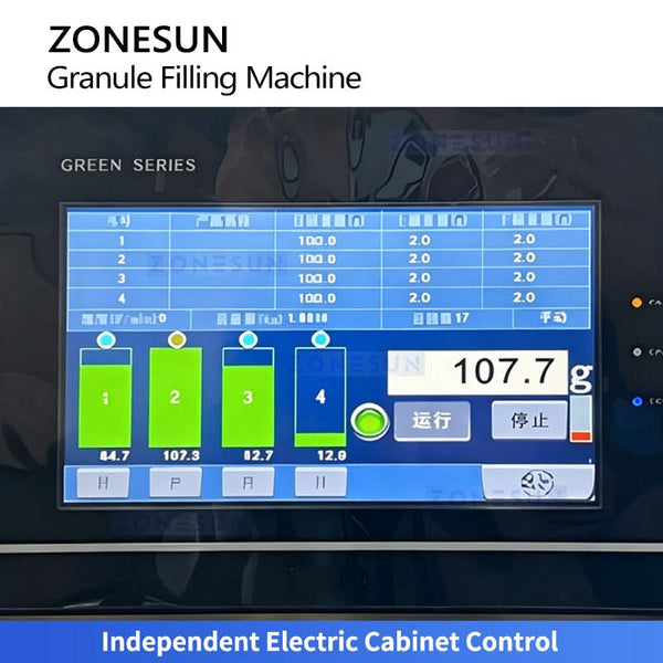 ZONESUN ZS-KIS900 Automatic Volumetric Cup Granule Filling Machine for Sugar Coffee Beans Seeds