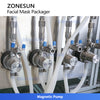 Zonesun ZS-MS8TGF Automatic Facial Mask Filling Sealing Machine with Inline Checkweigher Rejecter Counting Stacking