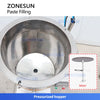 ZONESUN ZS-GTPP1H Semi-Automatic Piston Filling Machine with Heating and Mixing System For Sauce Cream Gel