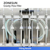 ZONESUN ZS-VTGZ100E Automatic 6 Nozzle Gravity Liquid Filler for Water Juice Wine