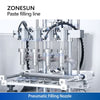 ZONESUN ZS-FAL180D8 Automatic Tabletop Paste Filling Capping and Labeling Line