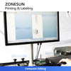 ZONESUN ZS-TB162PO Real-Time Printing Wrap-Around Square Bottle Labeling Machine