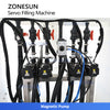 Zonesun ZS-GYCR4A 4-Head Servo Motor Liquid Filling Machine for Corrosive Chemicals Bleach Strong Acid